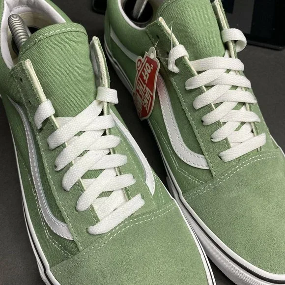 Vans Old Skool Shale Green White VN0A3WKT4G6 Men’s Sizes VTG Vintage Rare - Picture 7 of 12